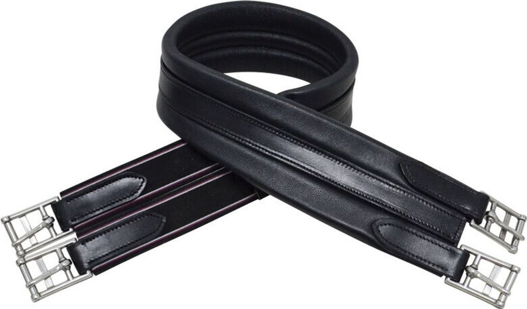 HyCOMFORT - Sattelgurt "Atherstone", Leder BZ3149 (96,52 cm) (Schwarz)