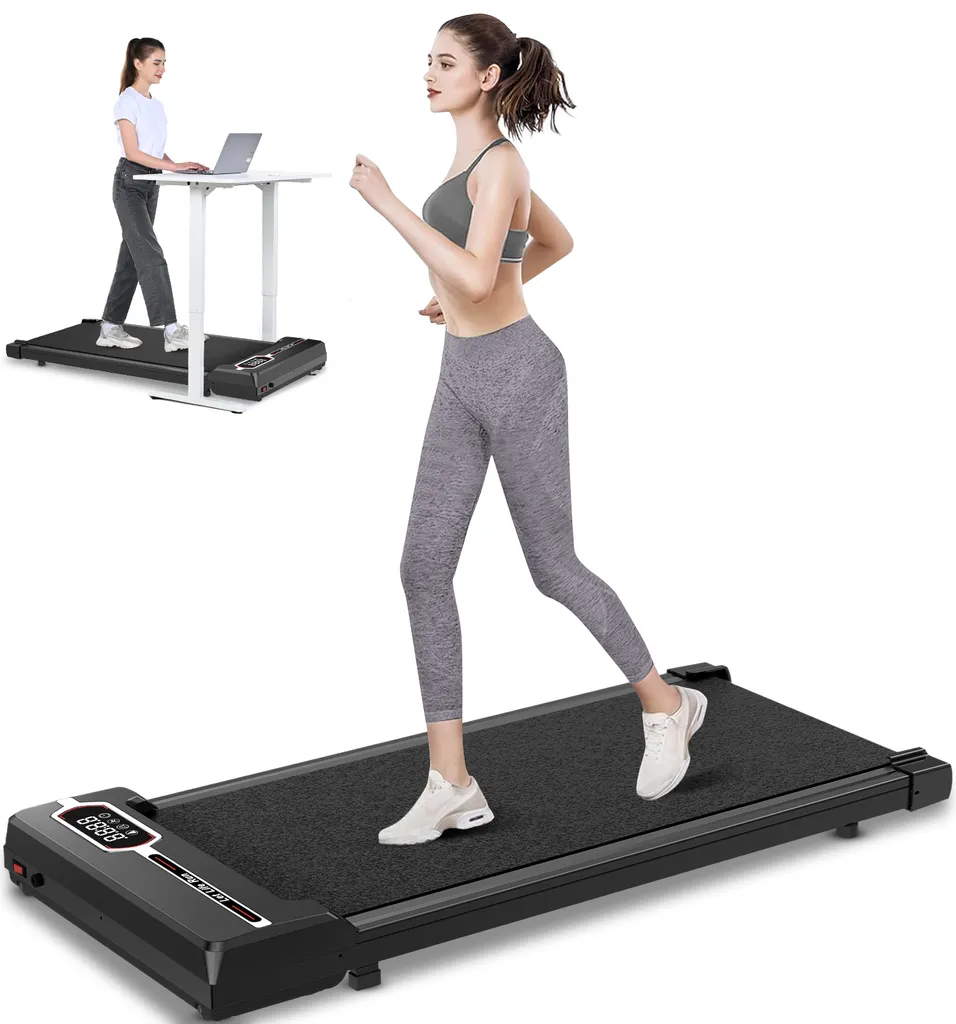 Tapis de marche compact motorisé 2.5PS écran LED noir fitness 120kg