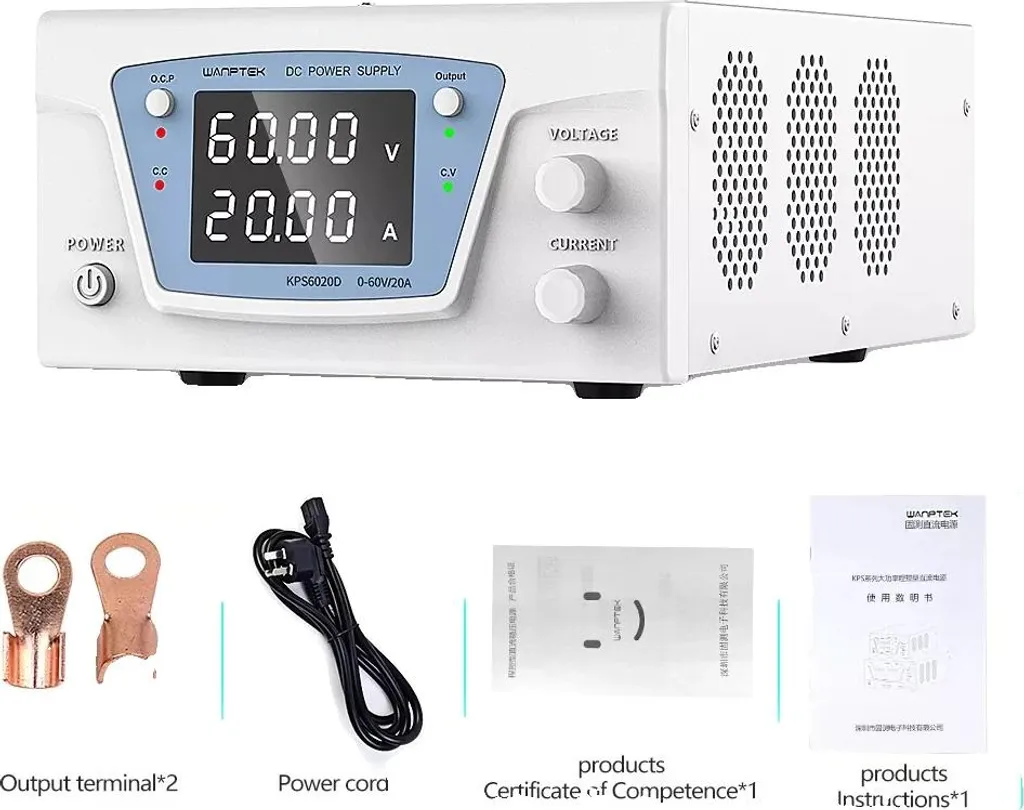 Alimentation continue 1200W haute puissance 60V 20A avec prise EU
