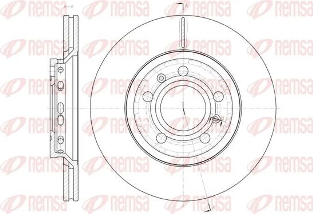 Fini les vibrations au freinage : Disque REMSA 61447.10 Audi A8 Phaeton