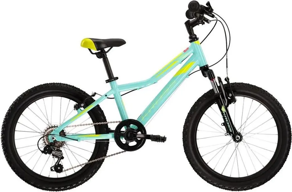VTT enfant 20 pouces Kross Lea Mini 2.0, vélo tout-terrain vert polyvalent
