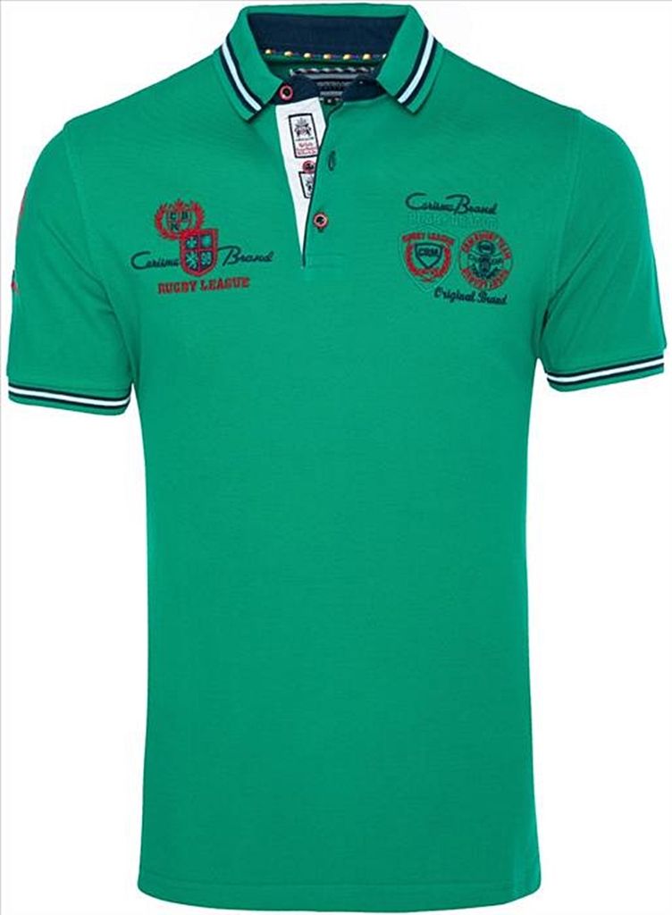 Brandneu Designer Poloshirt CARISMA Grün CRM4011 XXL