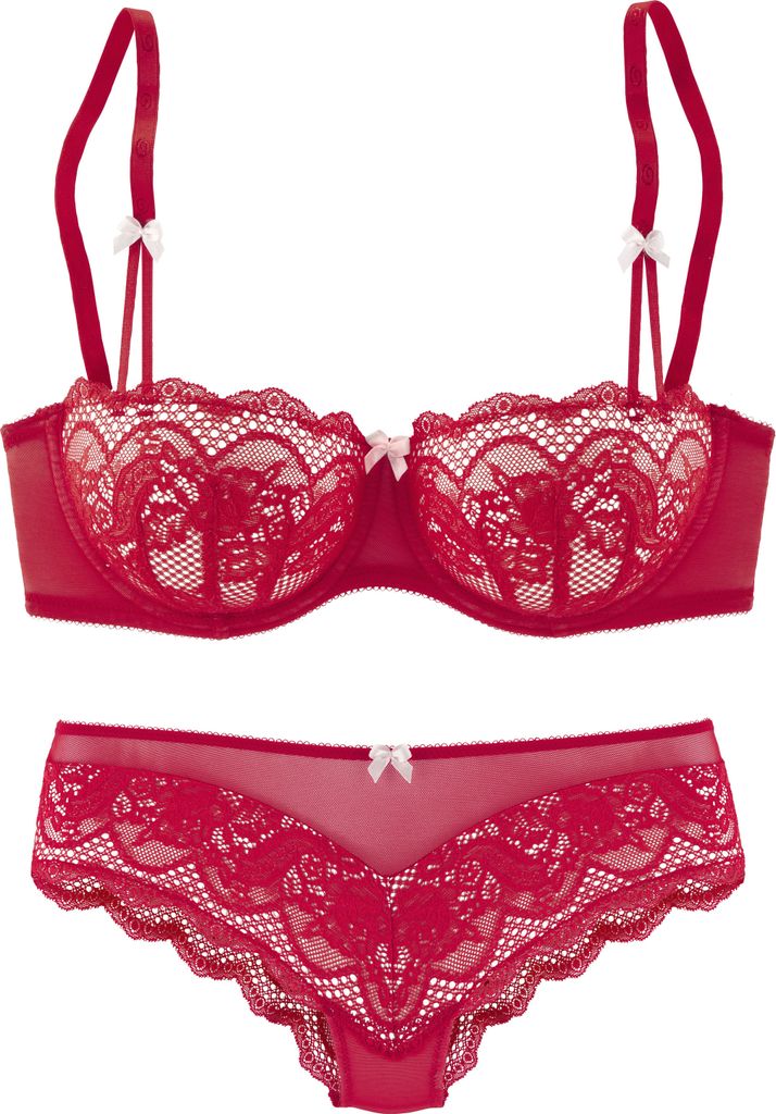 s.Oliver Set: Schalen-BH 2 -teilig rot-rose Größe 80 Cup A