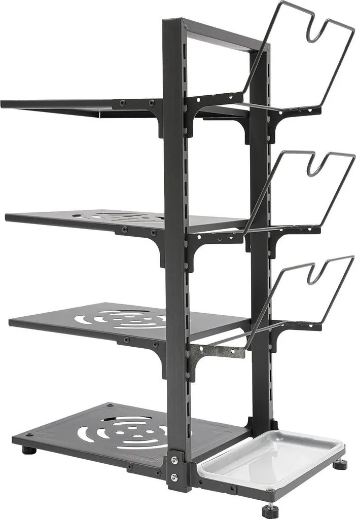Meuble de rangement 4 niveaux gain de place - Acier carbone 10kg/étage