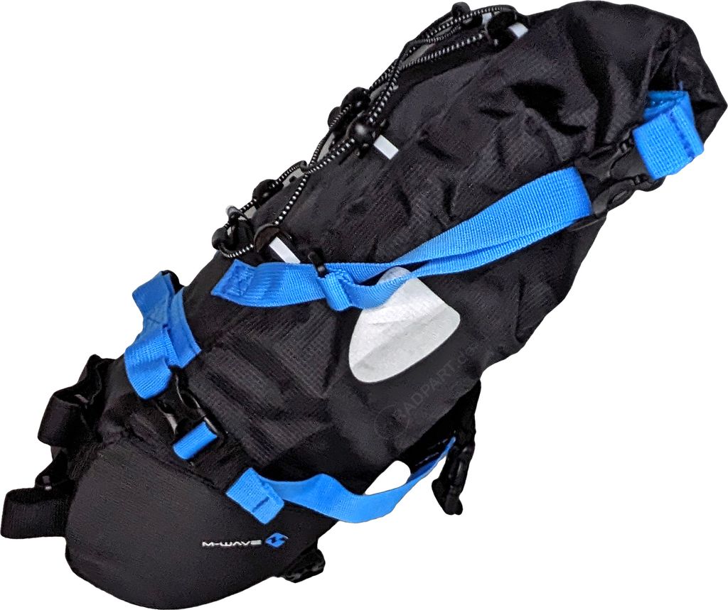 M-Wave Rough Ride M Sattel Tasche Fahrrad 6 Liter Roll-Verschluss Klett schwarz