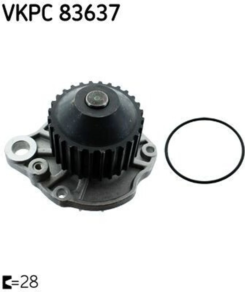 SKF VKPC 83637 Wasserpumpe, Motorkühlung OE 1201A6 kompatibel mit Xantia, XM, 406, 605, Espace, Laguna, Safrane