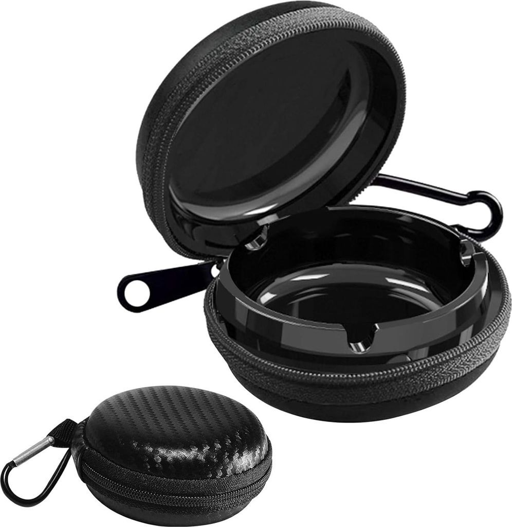 Taschenaschenbecher, Tragbarer Aschenbecher, Taschenascher Mit Deckel, Reise Aschenbecher Mit Schlš¹sselanh?nger fš¹r Outdoor, Camping (1)