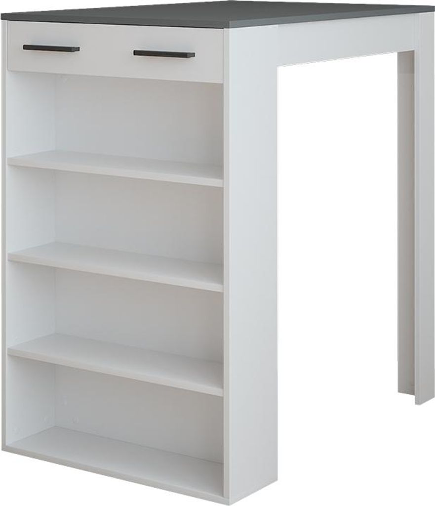 Bartisch Vicco Repose Weiß/Anthrazit 67 x 100 cm, Model Produktbild 