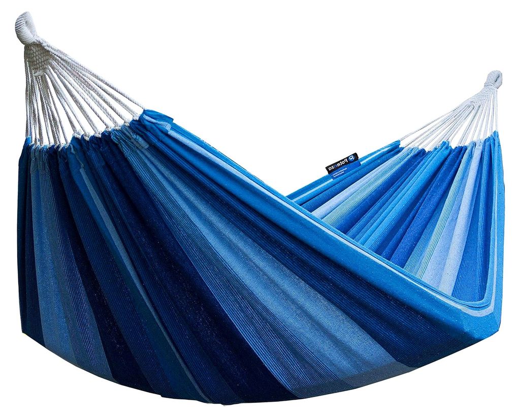Hängematte für den Außenbereich 220 x 160 cm, Tragfähigkeit bis 200 kg Doppelhängematte XXL (Blau)