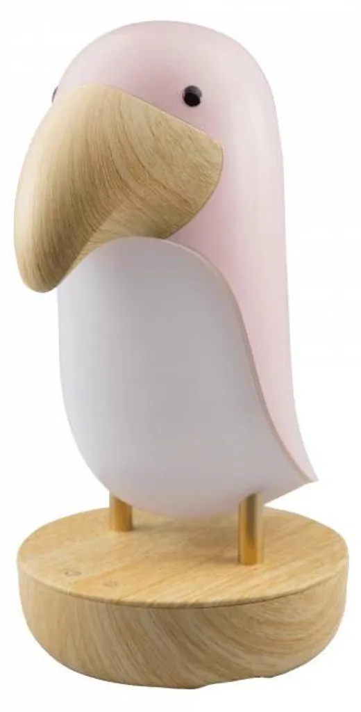 Lampe de Chevet Enfant avec Haut-Parleur Bluetooth - Toucan Rose LED