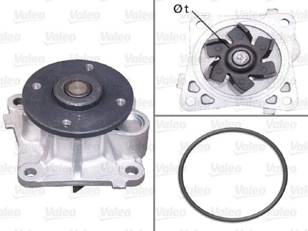 VALEO Kühlmittelpumpe Wasserpumpe für MITSUBISHI COLT VI (Z3A, Z2A) 506962