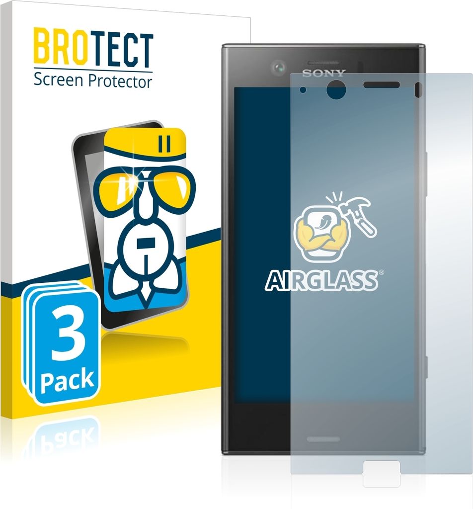 3x BROTECT Schutzglas für Sony Xperia XZ1 Compact Schutzfolie Panzer Folie Glas Display Schutz klar