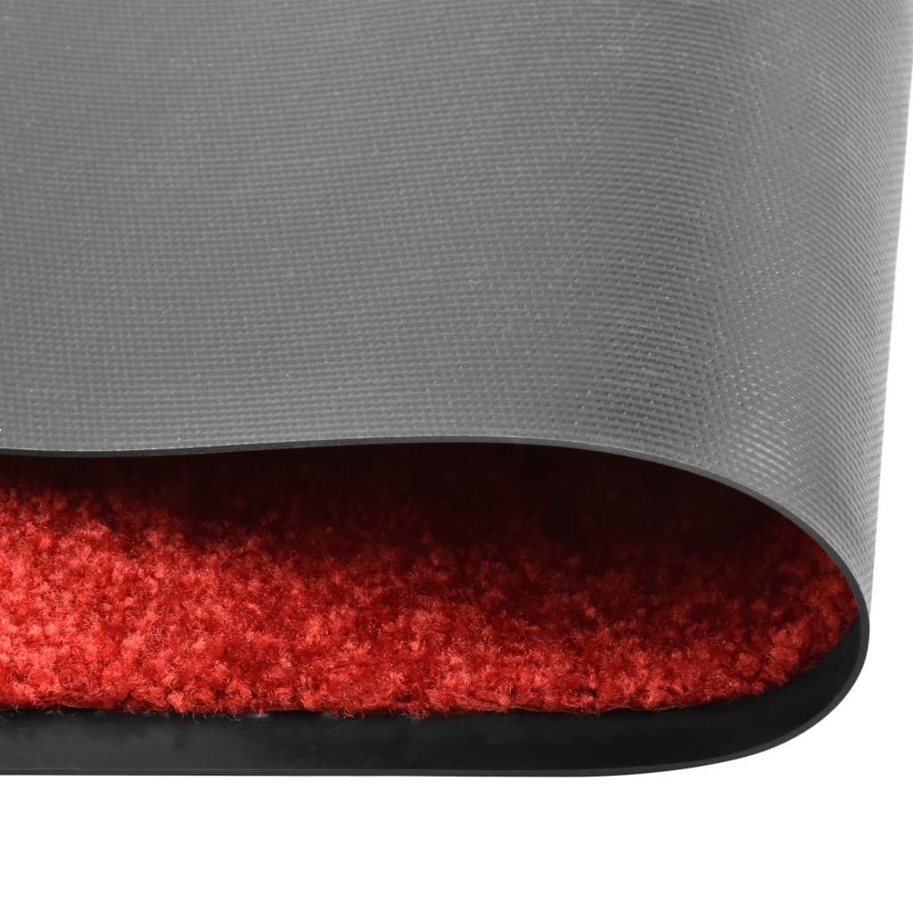 vidaXL Tapis de sol lavable rouge 60x90 cm Image du produit 