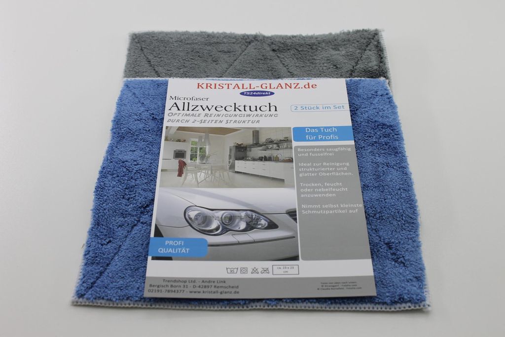 Kristall-Glanz Spültuch Premium blau/grau einzeln