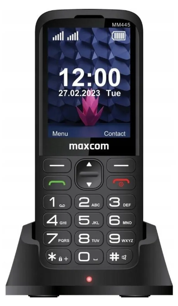 Téléphone mobile 4G débloqué Maxcom MM445L Noir pour appels et SMS