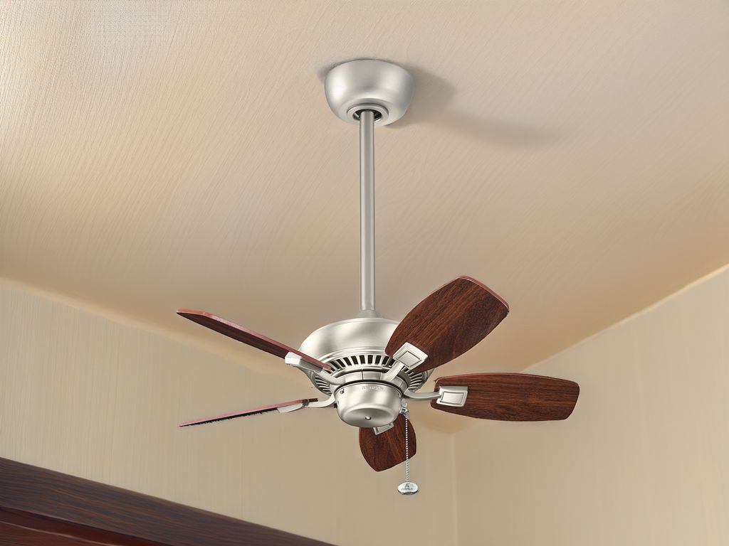 Kleiner Deckenventilator leise Ø 76cm mit wendbaren Echtholzflügeln in 2 Dekoren