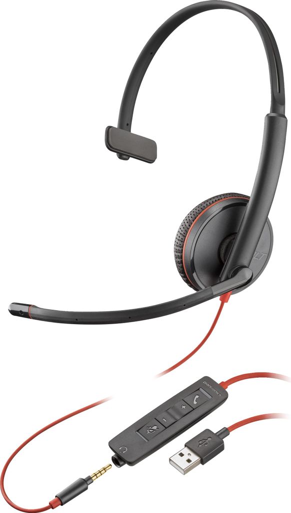 Poly Blackwire 3215 Monaural USB-A bulk Immagine del prodotto 