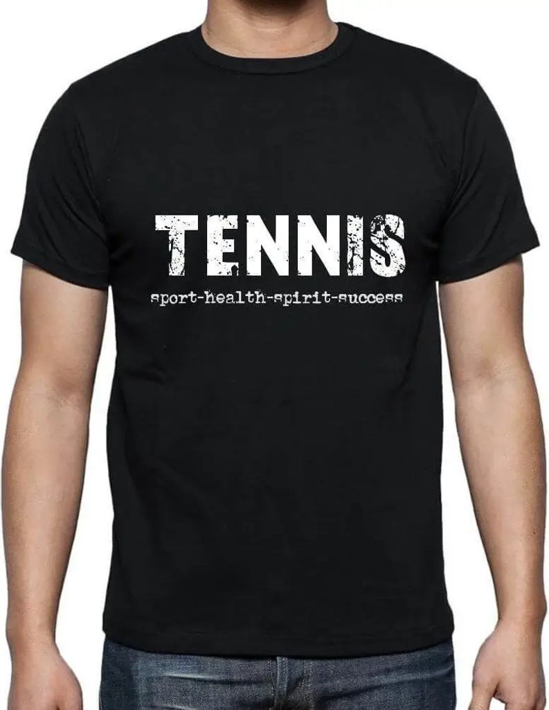 Herren Grafik T-Shirt Tennis-Sport-Gesundheit-Geist-Erfolg – Tennis Sport-Health-Spirit-Success – Öko-Verantwortlich Vintage Jahrgang Kurzarm ...