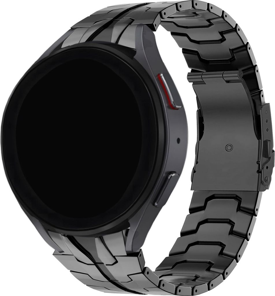 BALR Samsung Galaxy Watch Edelstahlband (schwarz) - Passend für Galaxy Watch 4 / 5 / 6 & Classic Modelle - s Edelstahl-Metallarmband mit stabiler ...