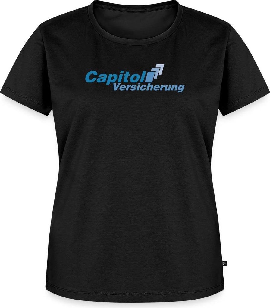Spreadshirt Stromberg Logo Capitol Versicherung Frauen Premium T-Shirt, 5XL, Schwarz
