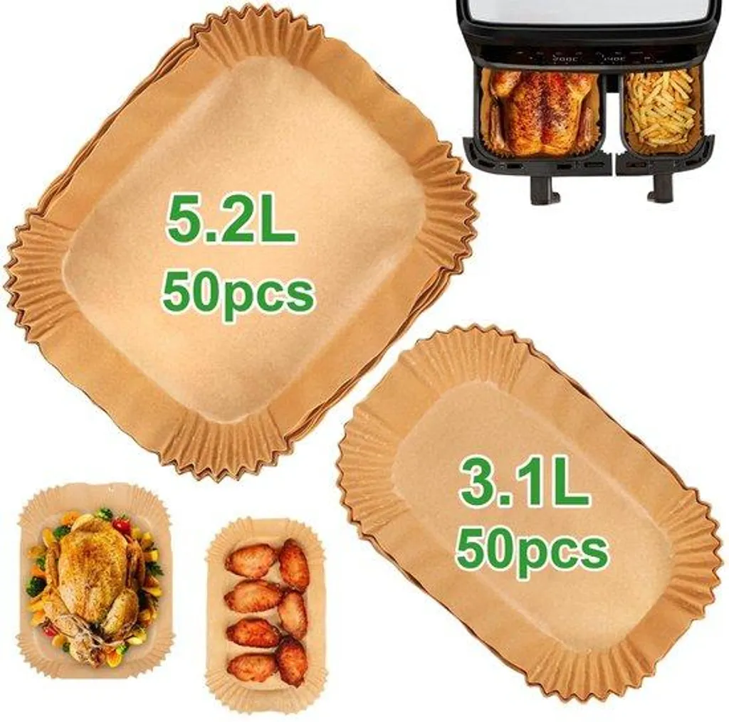 Lot de 100 Doublures jetables pour Friteuse Sans Huile Format 8,3L