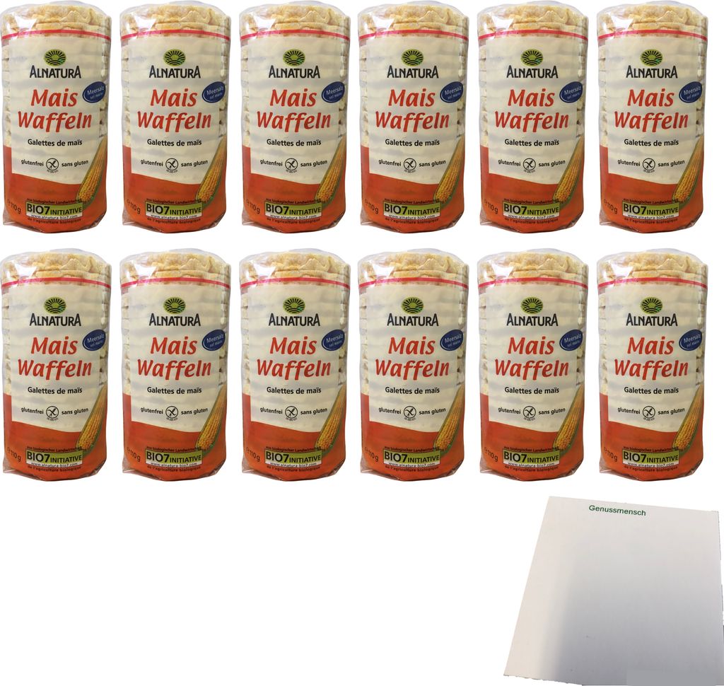 Alnatura  Maiswaffeln 12er Pack (12x110g Packung) + usy Produktbild 