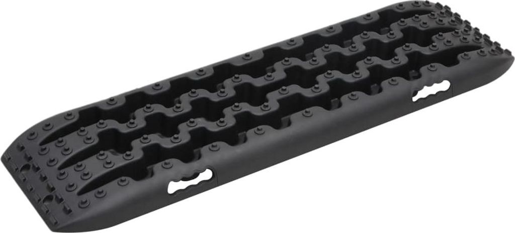 A single black traction mat is shown against a white background.