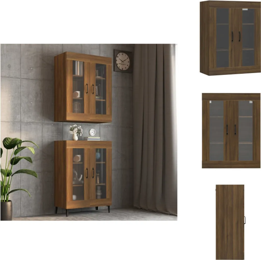 Meuble suspendu marron chêne 69,5x34x90 cm : Finissez-en avec le désordre