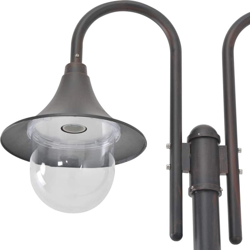vidaXL Zahradní sloupkové světlo E27 220 cm Hliníková 2 Obrázek produktu 