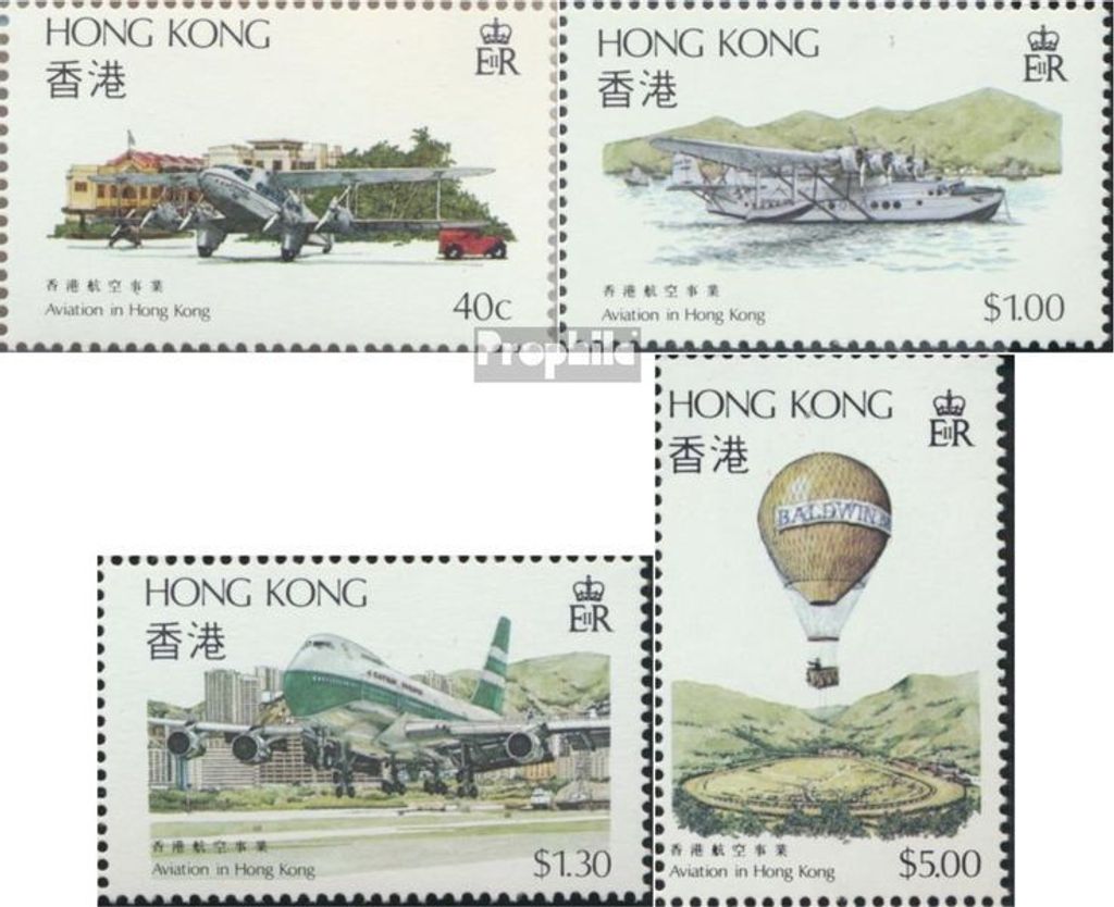 Briefmarken Hongkong 1984 Mi 423-426 (kompl.Ausg.) postfrisch Luftfahrt in Hongkong