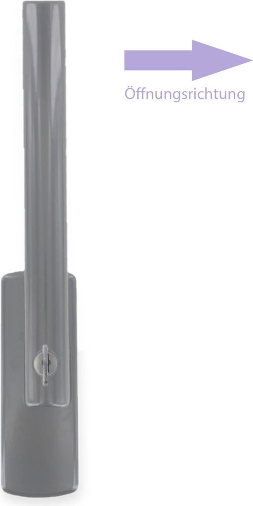 Siegenia PSK Portal Hebel SI LINE abschließbar 200Z Links EV1 silber 296400
