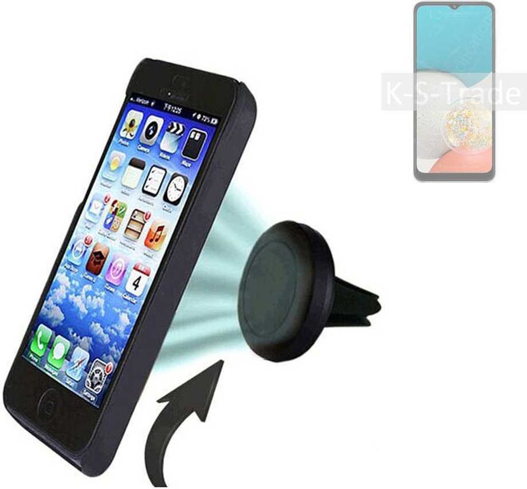 K-S-Trade Kompatibel mit Samsung Galaxy Wide5 Auto Handy Halterung KFZ Halter Lüftungsgitterhalterung Air Vent mount Smartphone Halter