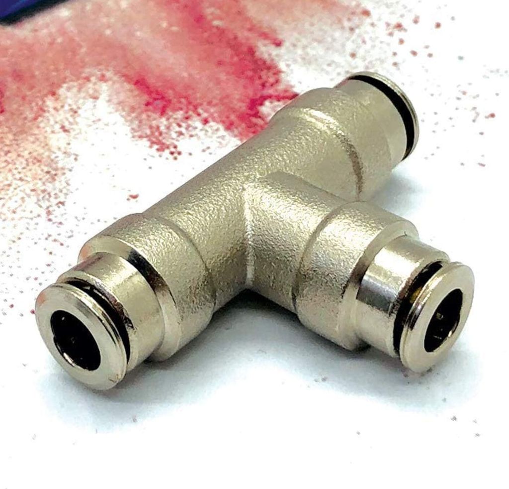 SUPERFOG - SF1002-5 Automatische T-Stücke mit gleichen Öffnungen für 1/4" Nebelschlauch, 5 Einheiten