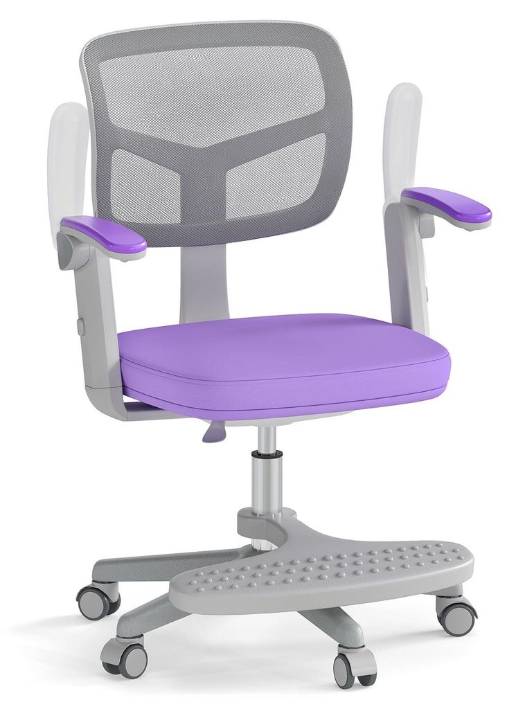 Kinderschreibtischstuhl, höhenverstellbar 41-52 cm, Lila