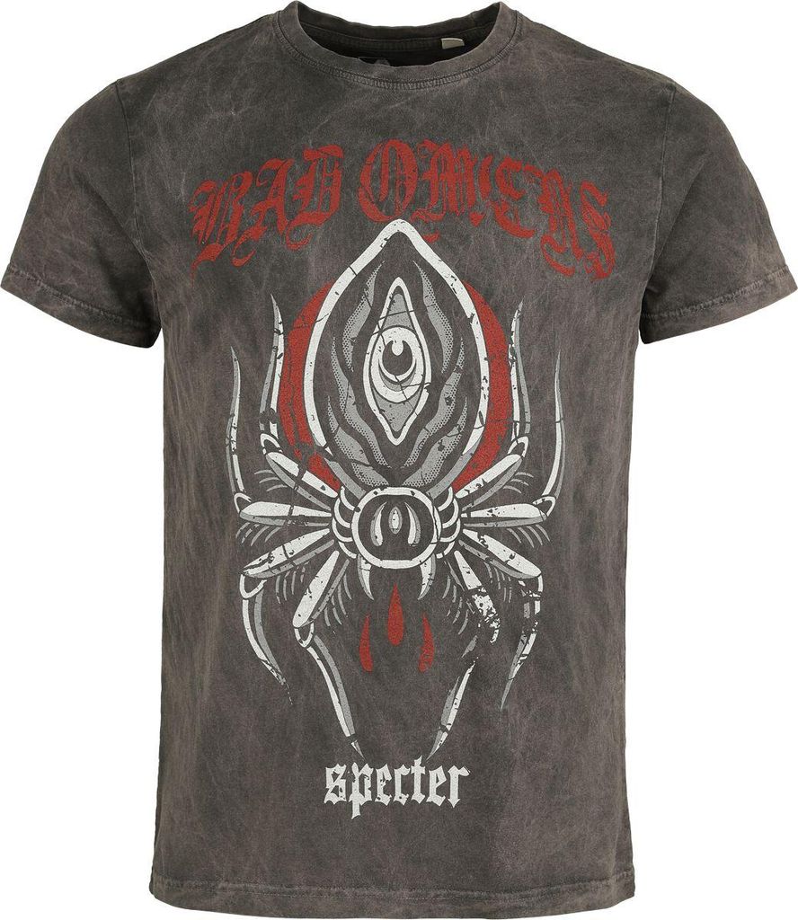 Bad Omens T-Shirt Herren Spider grau Band-Merch, Bands 100% Baumwolle M