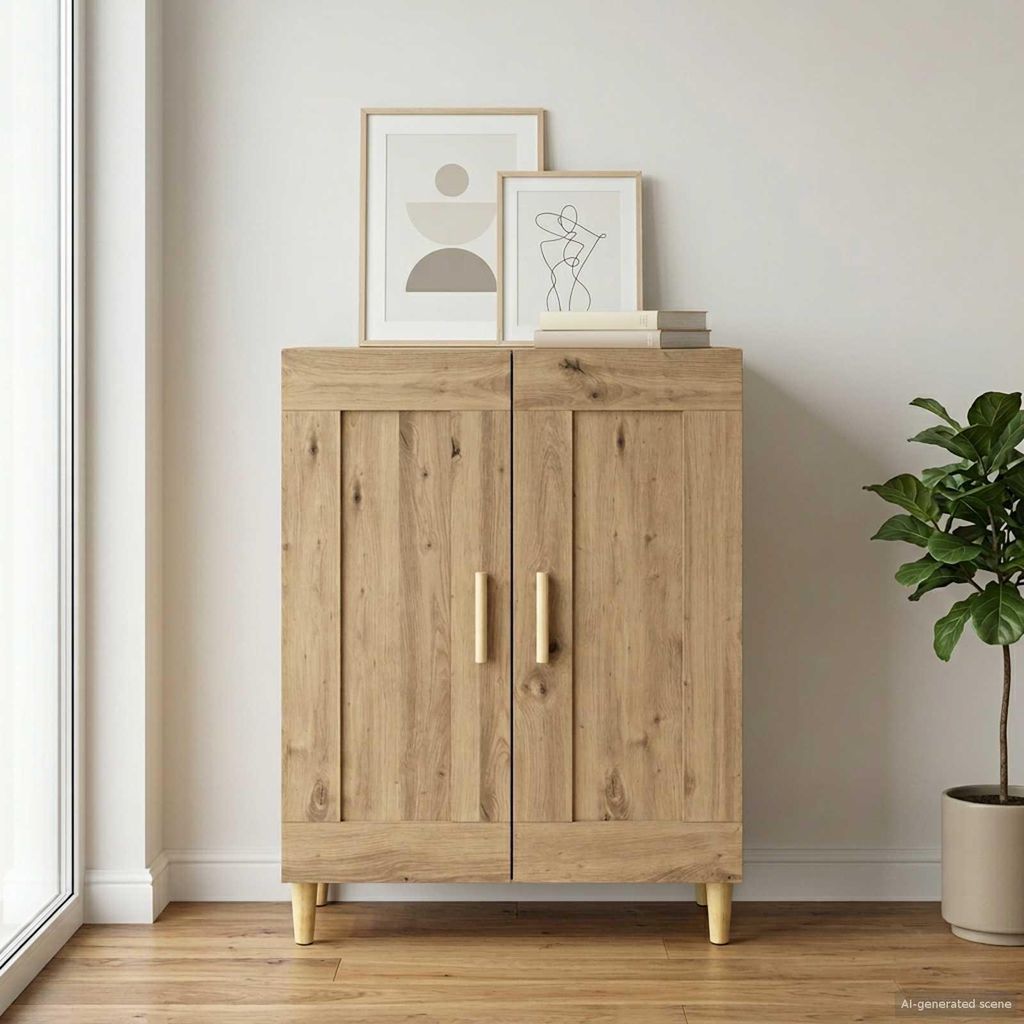 vidaXL Sideboard Artisan-Eiche 69,5 x 34 x 90 cm Holzwerkstoff