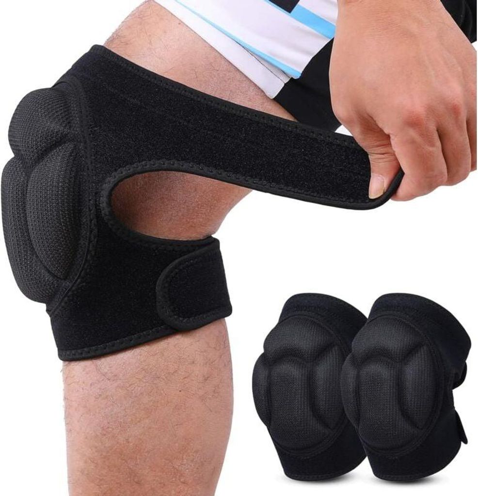 2 Stück Knieschoner, stoßdämpfende, dicke Schaumstoff-Knieschoner für Gartenarbeit, Arbeit und Joggen