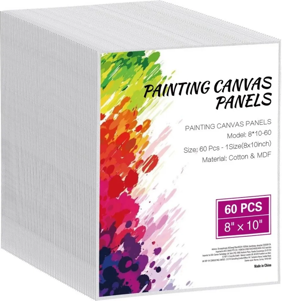 Peindre sans limite : 60 toiles blanches 20x25cm anti-absorption huile