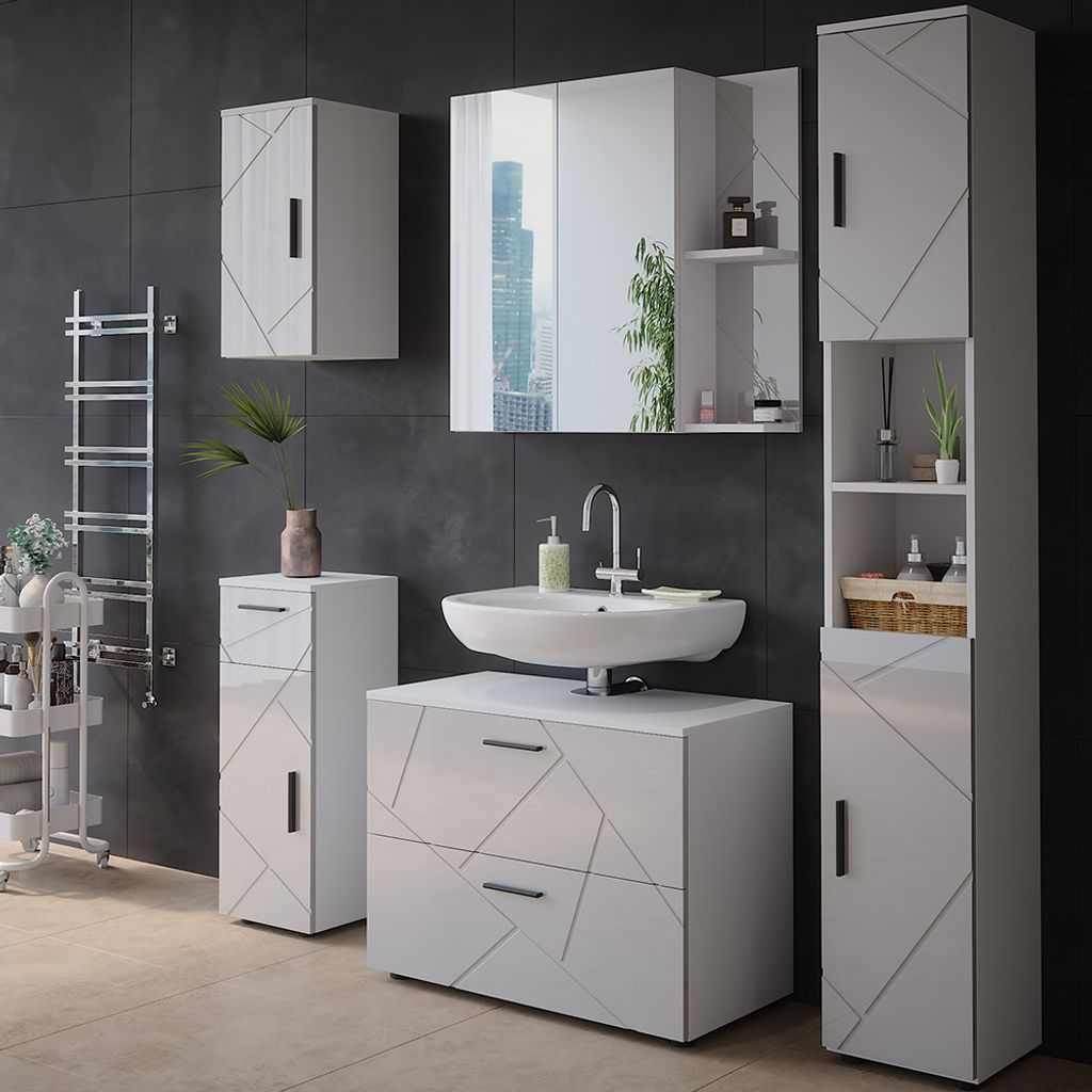 Mobile da bagno con specchio in rovere Sonoma | Leroy Merlin