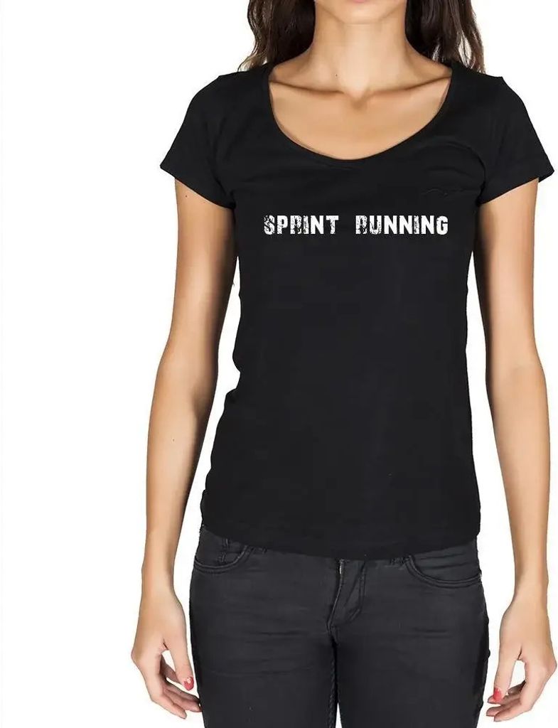 Damen Grafik T-Shirt Sprint-Laufsport – Sprint Running Sport – Öko-Verantwortlich Vintage Jahrgang Kurzarm Lustige Druck Geburtstag Geschenk Frau