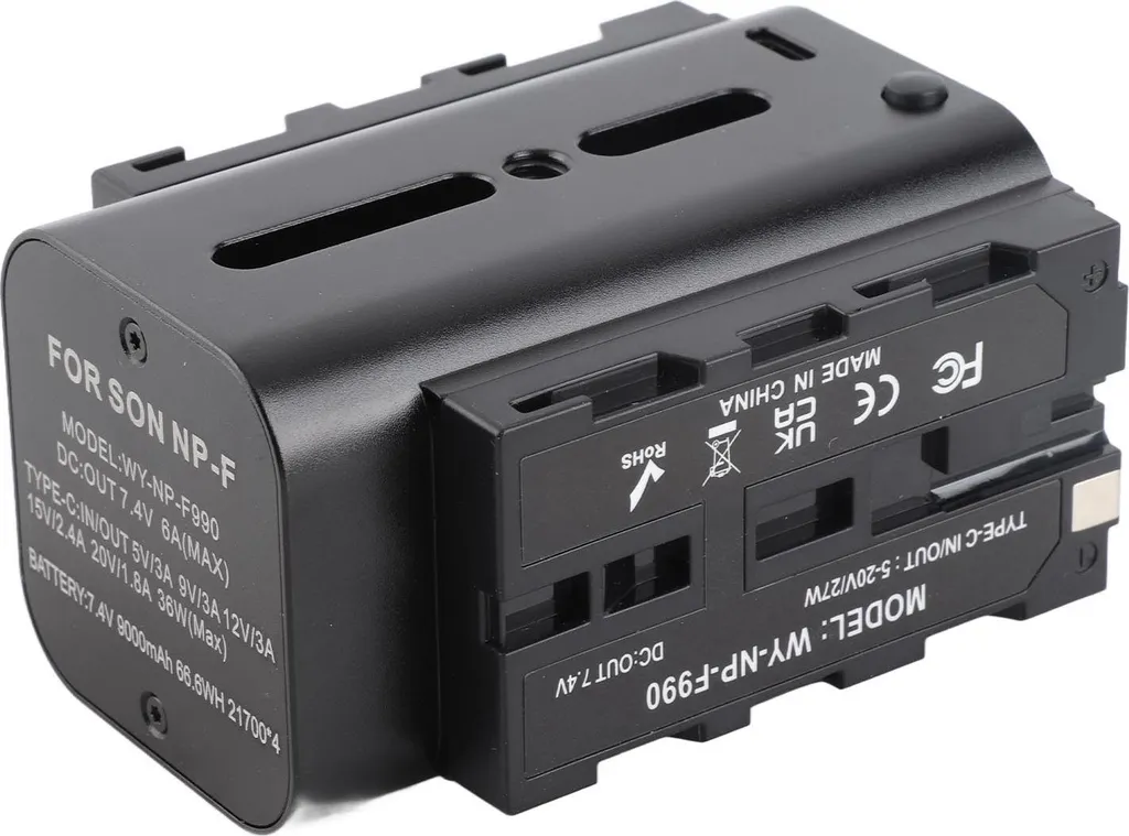 Alimentation Double Face NP-F970 pour Écran et Transmission Vidéo Pro