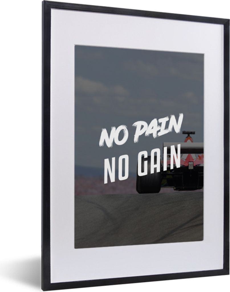 MuchoWow MuchoWow Gerahmtes Poster Ohne Fleiß kein Preis" - Sprichwörter - Zitate 30x40 cm - Poster mit zchwarzem Bilderrahmen - Wandposter S...