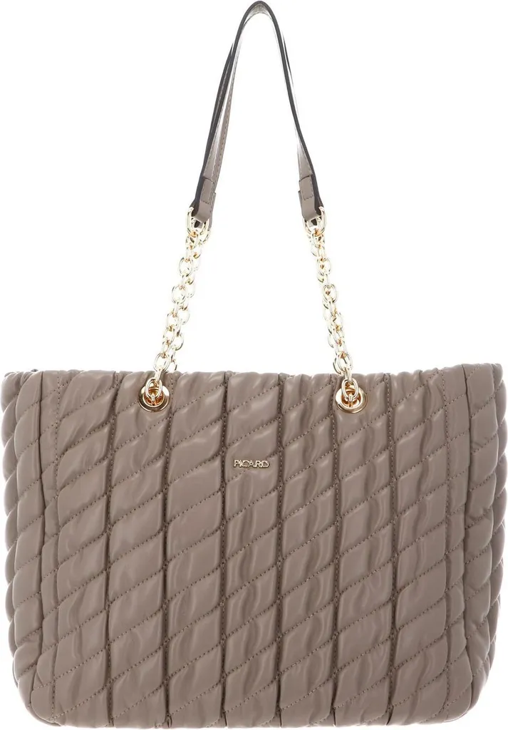 Borsa Picard Finesse Gravel: Tracolla Grigio Talpa Elegante in Pelle PU