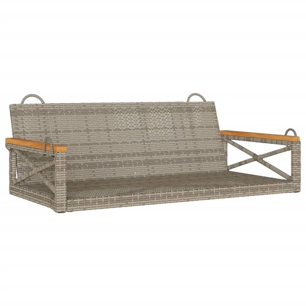 Houpací lavice šedá 109 x 62 x 40 cm polyratan Obrázek produktu 
