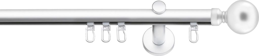 SN Deco - Innenlaufgarnitur Reims, 19 mm, 1-Lauf, weiß, 480 cm (3x160 cm inkl. Verbinder)