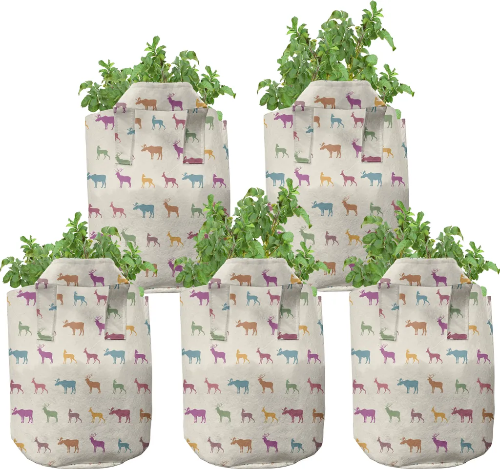 Set de 5 Sacs de Jardinage pour Potager de Balcon et Terrasse 7 Gallons
