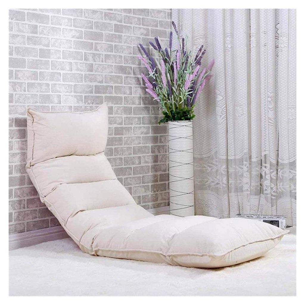 Leichte Möbel, zusammenklappbarer Bodenstuhl, Lounge-Schlafsofa, 6-fach verstellbar, Lazy Highback-Stuhl, bequemer Schwammsitz, Stahlrahmen, Gamin...