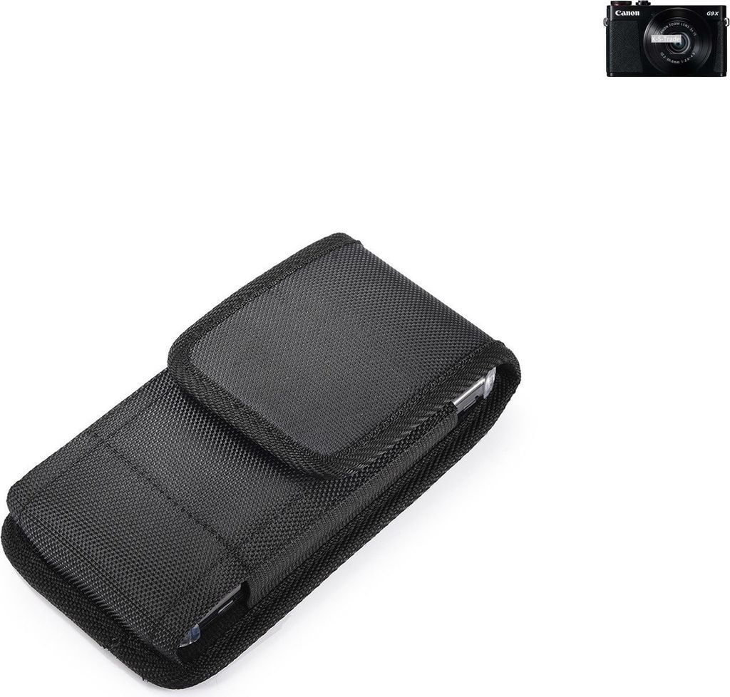 Holster Gürteltasche kompatibel mit Canon PowerShot G9 X Holster Gürtel Tasche wasserabweisend Handy Hülle Schutz Hülle Outdoor schwarz K-S-Trade