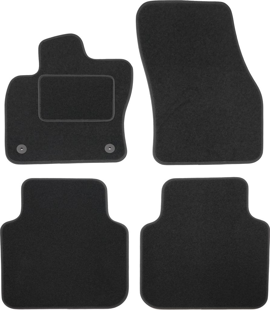 J&J AUTOMOTIVE | Velours Fußmatten mit Logo Autotepiche Passend Für Volkswagen Tiguan Allspace Ab 2024, 4tlg, Genaue Passform, Rutschfeste Untreg...
