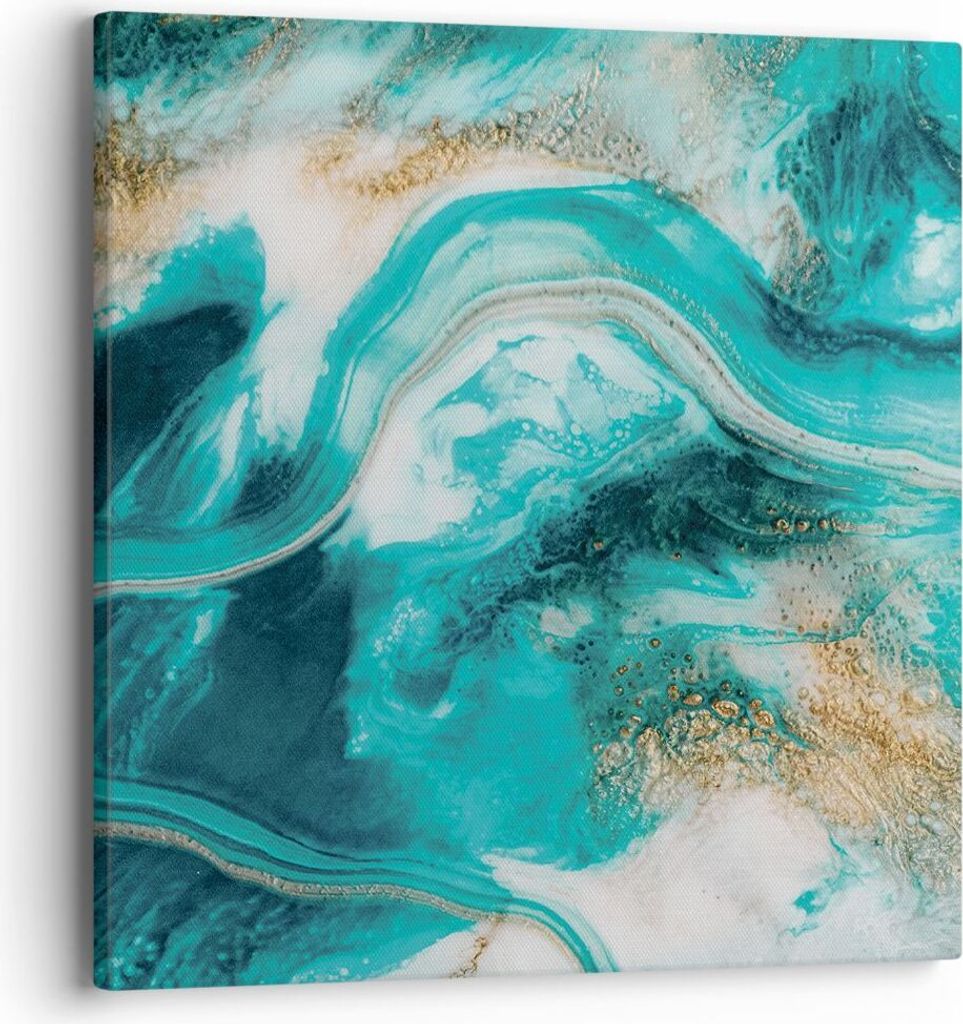 Bild auf Leinwand - Leinwandbild - Einteilig - Wasser Meer Ozean - 40x40cm - Wand Bild - Wanddeko - Wandbilder - Leinwanddruck - Bilder - Wanddekor...